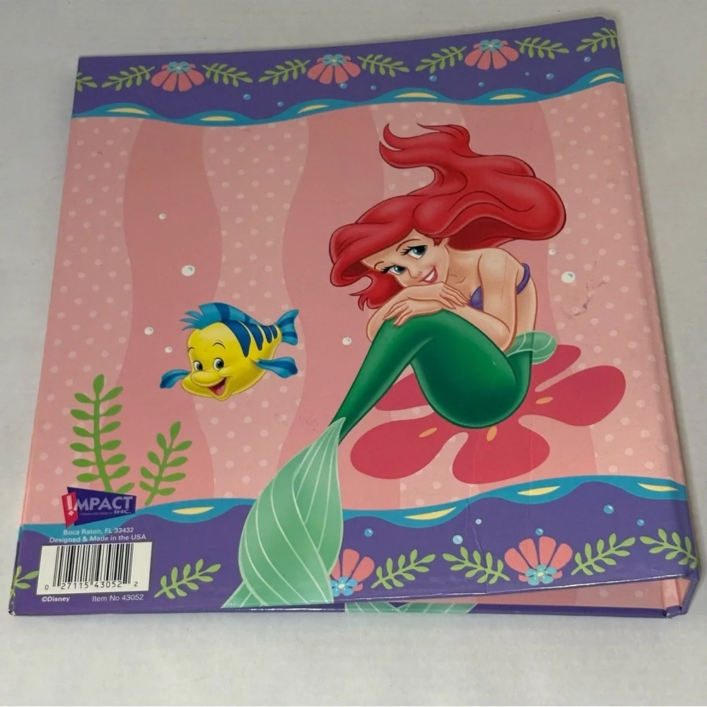 Vintage 90s Disney The Little Mermaid Ariel 3 Ring Binder